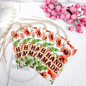 Купить Бирка декоративная Маки (набор 5 шт) от 50 упаковок в Украине