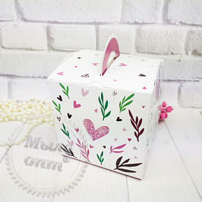 Купить Коробка Кубик с ручкой Love в Украине