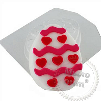 Form plastic W Flat egg in hearts 88 g