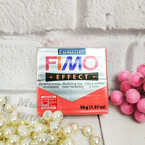 Купить Полимерная глина FIMO Effect, прозрачный красный в Украине