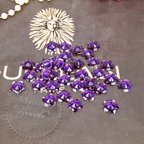 Купить Камешки цветы Фиолетовые 17 мм, 10 шт в Украине