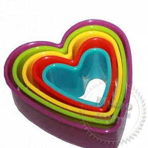 Купить Вырубка для мастики Сердце (набор 5 шт) в Украине