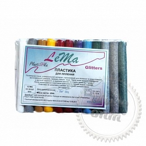 Купить Полимерная глина Lema Glitters – набор 12 цветов в Украине