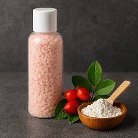Соль с Шиповником и белой глиной, 1 кг ингредиент для косметики и мыла Мыло Опт