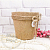 Planter with burlap brown round 13x13 cm, photos, reviews, use