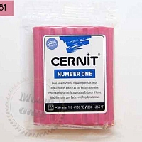Полимерная глина Цернит Cernit (Бельгия) 56г, серия Пастель, малина 481