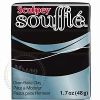Купить Полимерная глина Sculpey Souffle Скалпи Суфле, черный, Маковое зернышко, 6042 в Украине