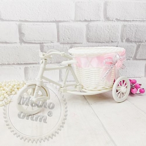 Купить Велосипед декоративный плетеный с розовой лентой в Украине