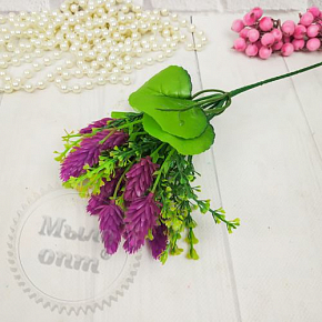 Купить Веточка имбиря с тканевыми листиками, фиолетовый в Украине