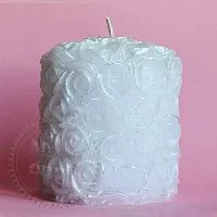 Силиконовая форма 3D Свеча в розочках средняя описание и применение