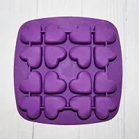 Silicone mold Sea of hearts on a tablet