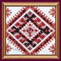 Kit for embroidery with beads Magnet mini Ornament-1