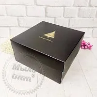 Box Kiev Black with embossed Christmas trees cosmetic ingredient Mylo Opt