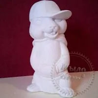 Plaster figure Chipmunk in a cap