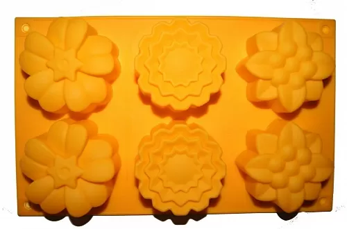 Silicone mold Assorted flowers 3D on the tablet, photos, reviews, use