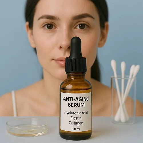 Anti-Aging Serum with Hyaluronic Acid, Elastin & Collagen, 15 ml, 147.15 UAH, rating ⭐⭐⭐⭐⭐ Milo Opt