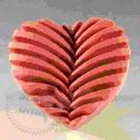 Silicone mold 3D Ribbed heart cosmetic ingredient Mylo Opt
