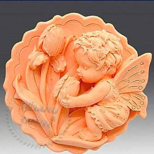 Silicone Angel shape with tulips 3D Lux, 218.89 UAH, rating ⭐⭐⭐⭐⭐ Milo Opt