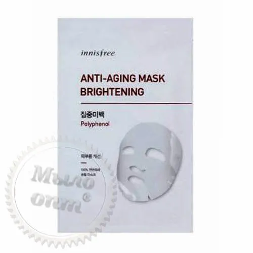 Тканинна маска Омолоджуюча і Осветляющая Innisfree Anti-Aging Mask Brightening 112.50 грн. рейтинг ⭐⭐⭐⭐⭐ Мило Опт