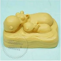 Силиконовая форма 3D Бегемоты