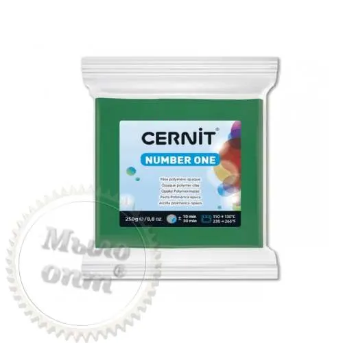 Полимерная глина Цернит Cernit (Бельгия) эконом упак. 250 г - основной зеленый 600