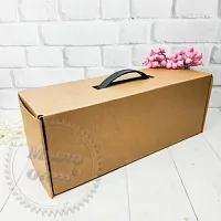 Коробка Пляшкова з ручкою крафтового