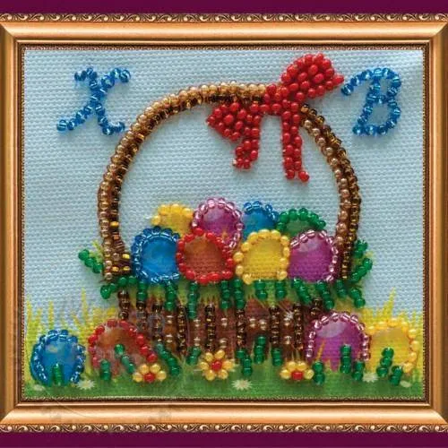 Set-magnet for embroidery with beads Easter basket-2, 75.00 UAH, rating ⭐⭐⭐⭐⭐ Milo Opt