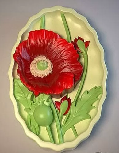 Form silicone 3D Lux Poppies in an oval, photos, reviews, use