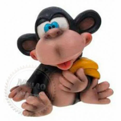 Silicone mold Cheerful monkey with bananas, 3D, 177.49 UAH, rating ⭐⭐⭐⭐⭐ Milo Opt