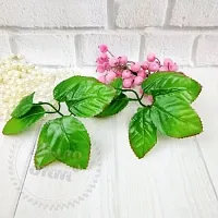 Лист Розы 6, зеленый с коричневым кантом