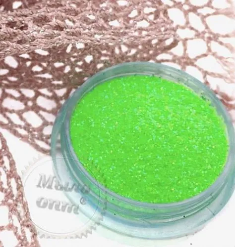 Fluorescent glitter neon green, 50 g, 65.50 UAH, rating ⭐⭐⭐⭐⭐ Milo Opt