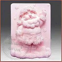 Silicone Mold 3D Santa and Snow cosmetic ingredient Mylo Opt