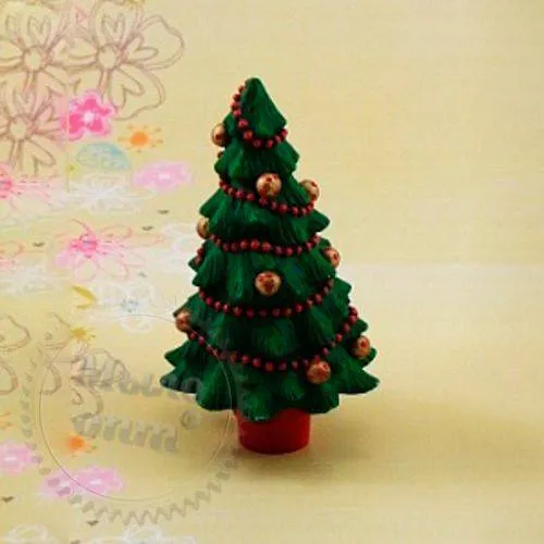 Silicone mold Christmas tree with toys, 3D, 336.40 UAH, rating ⭐⭐⭐⭐⭐ Milo Opt