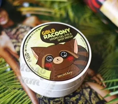 Гидрогелевые патчи под глаза Secret Key Gold Racoony Hydro Gel Eye & Spot Patch