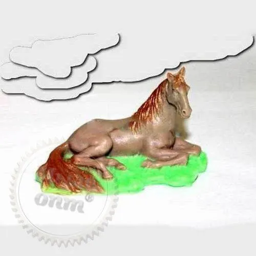Silicone mold 3D Horse on the lawn, 363.25 UAH, rating ⭐⭐⭐⭐⭐ Milo Opt