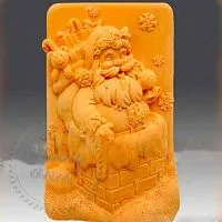 Silicone mold 3D Santa in a tube cosmetic ingredient Mylo Opt