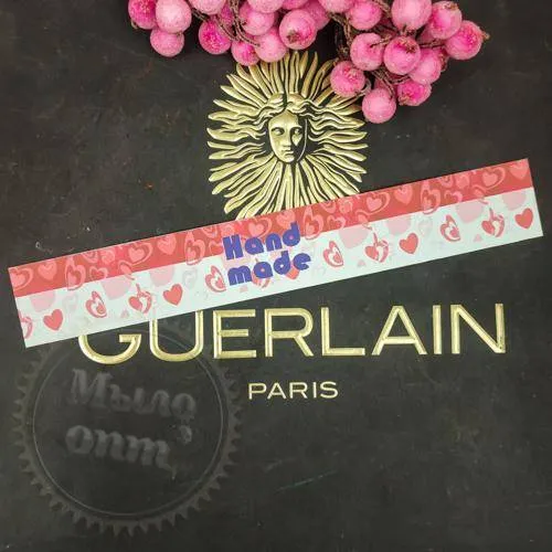 Decorative strip for soap Hand Made Hearts, wholesale, 1.34 UAH, rating ⭐⭐⭐⭐⭐ Milo Opt