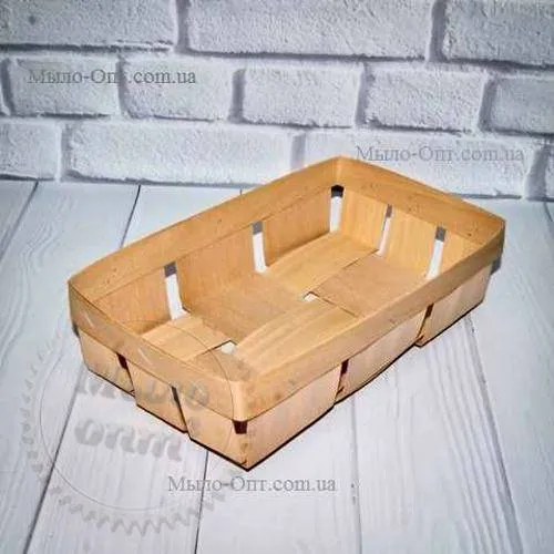 Корзинка из бука Прямоугольная удлиненная мелкая