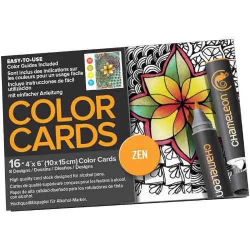 Склейка-раскраска Chameleon Color Cards - Zen Doodles сырье для косметики Склейка-раскраска Chameleon Color Cards - Zen Doodles артикул VG17090328