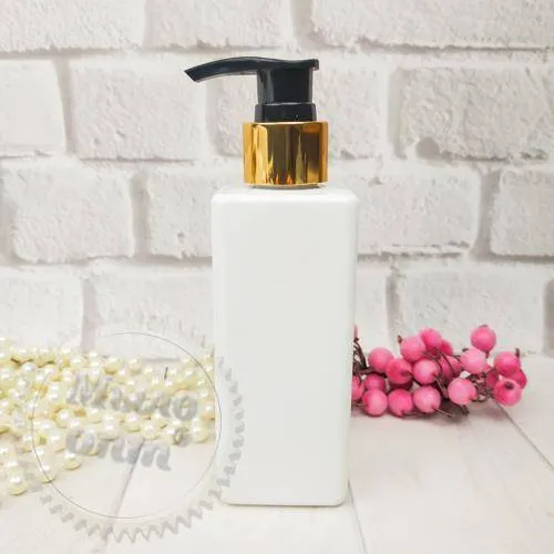 Bottle Body white 200 ml with aluminum dispenser Mylo Opt global supplier Bottle Body white 200 ml with aluminum dispenser cosmetic ingredient Mylo Opt