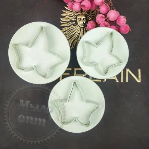 Plunger for mastic Ivy leaf (set of 3), 33.00 UAH, rating ⭐⭐⭐⭐⭐ Milo Opt