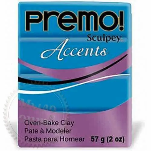 Sculpey Premo ПремоAccents (США, Полиформ), полупрозрачный голубой 5040, 56 г