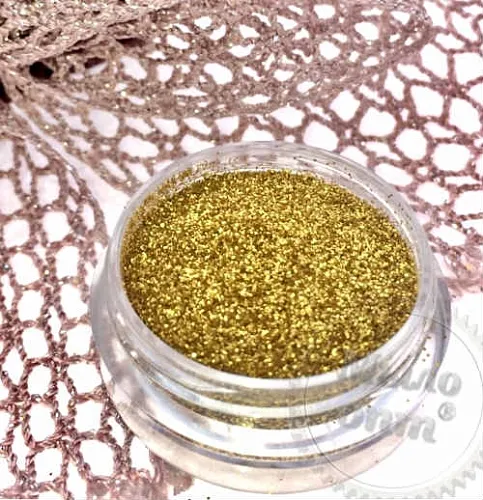 Глиттер золотой Light Gold (0,1 мм) 1/256, 10 грамм артикул 690041