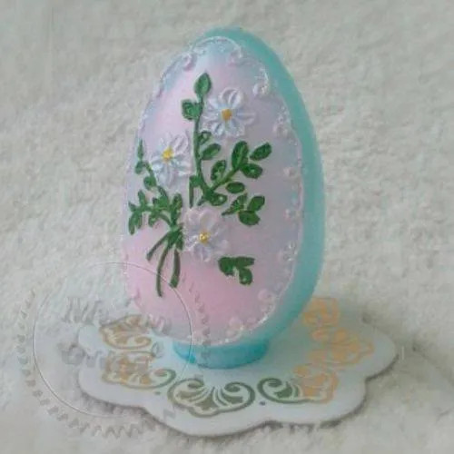 Силиконовая форма Яйцо с цветами, 3D
