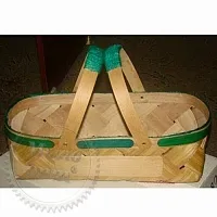 Veneer basket with two handles and decor, rating ⭐⭐⭐⭐⭐, 98.48 UAH – Milo Opt, worldwide delivery