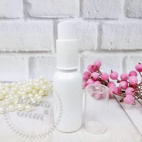 Bottle Gloria white with dispenser acrylic 30 ml Mylo Opt global supplier Bottle Gloria white with dispenser acrylic 30 ml cosmetic ingredient Mylo Opt