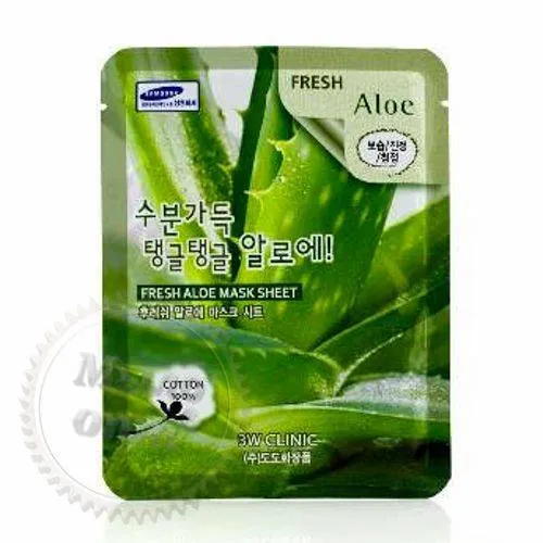 Тканевая успокаивающая маска с Экстрактом Алоэ 3W CLINIC Fresh Mask Sheet Aloe