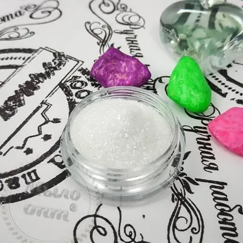 Гліттер білий Glass White (02 мм) 1/128 50 гр Гліттер білий Glass White (02 мм) 1/128 50 гр