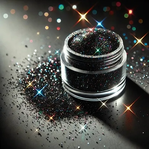 Black Holographic Glitter 50 g cosmetic ingredient Mylo Opt