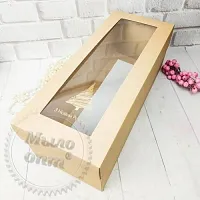 Коробка Кукольная крафт с тиснением Елочка